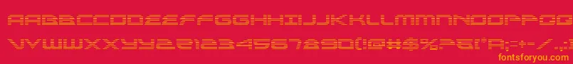 フォントalexisv3grad – 赤い背景にオレンジの文字