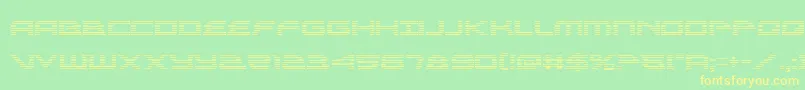 alexisv3grad Font – Yellow Fonts on Green Background