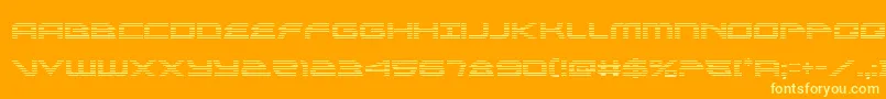 Fonte alexisv3grad – fontes amarelas em um fundo laranja
