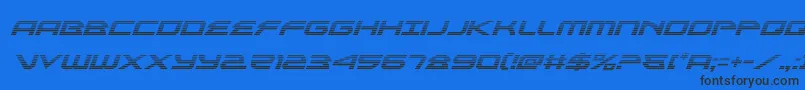 Шрифт alexisv3gradital – чёрные шрифты на синем фоне