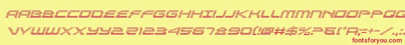 フォントalexisv3gradital – 赤い文字の黄色い背景
