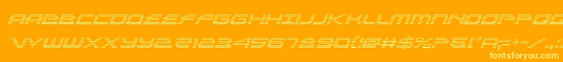 alexisv3gradital Font – Yellow Fonts on Orange Background