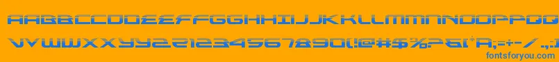 alexisv3half Font – Blue Fonts on Orange Background