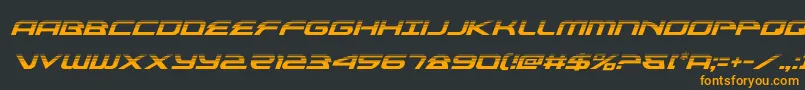 フォントalexisv3halfital – 黒い背景にオレンジの文字