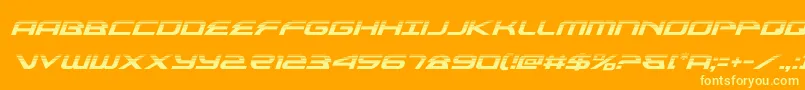 alexisv3halfital Font – Yellow Fonts on Orange Background