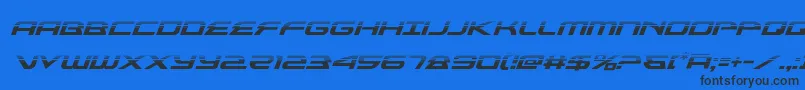 Шрифт alexisv3halfital – чёрные шрифты на синем фоне