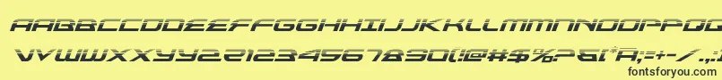 alexisv3halfital-fontti – mustat fontit keltaisella taustalla