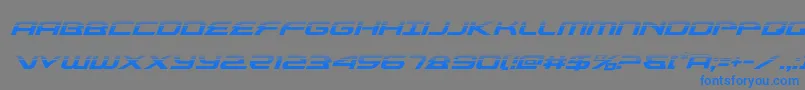 alexisv3halfital Font – Blue Fonts on Gray Background