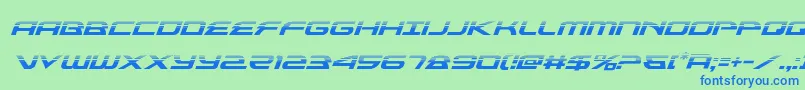 alexisv3halfital Font – Blue Fonts on Green Background