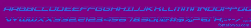 alexisv3halfital-Schriftart – Blaue Schriften auf violettem Hintergrund