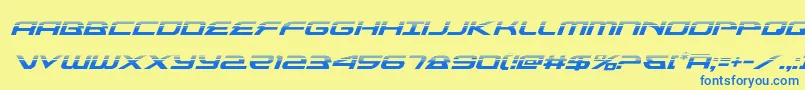 alexisv3halfital-fontti – siniset fontit keltaisella taustalla