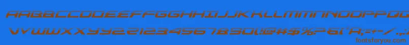 Шрифт alexisv3halfital – коричневые шрифты на синем фоне