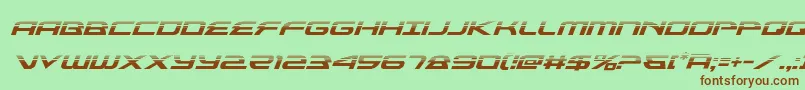 alexisv3halfital-fontti – ruskeat fontit vihreällä taustalla