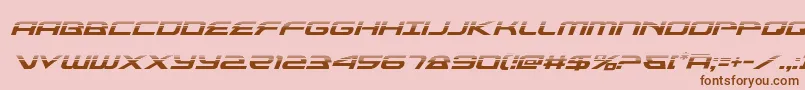 Fonte alexisv3halfital – fontes marrons em um fundo rosa