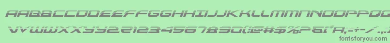 フォントalexisv3halfital – 緑の背景に灰色の文字