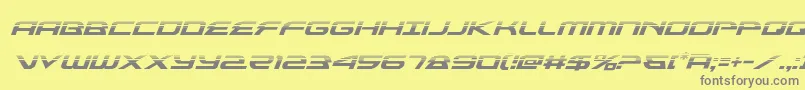 alexisv3halfital Font – Gray Fonts on Yellow Background