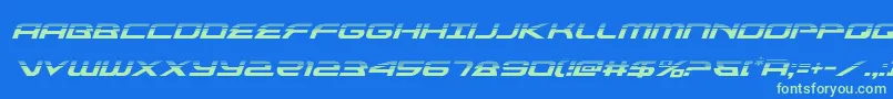 alexisv3halfital Font – Green Fonts on Blue Background
