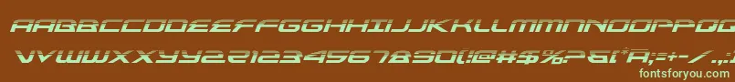 Шрифт alexisv3halfital – зелёные шрифты на коричневом фоне