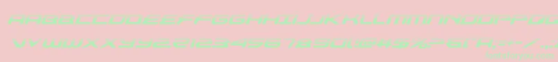 フォントalexisv3halfital – ピンクの背景に緑の文字