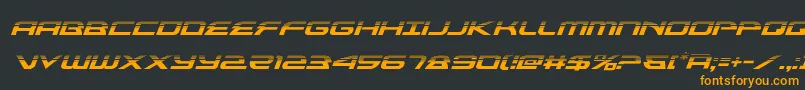 alexisv3halfital-Schriftart – Orangefarbene Schriften auf schwarzem Hintergrund