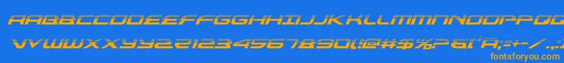 alexisv3halfital Font – Orange Fonts on Blue Background