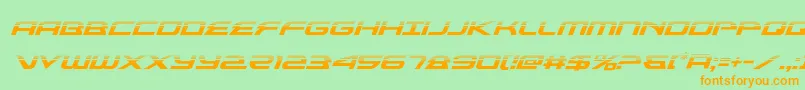Шрифт alexisv3halfital – оранжевые шрифты на зелёном фоне