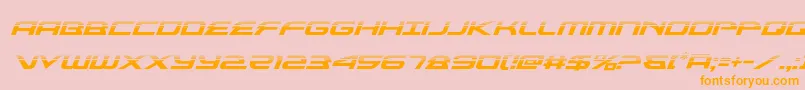 alexisv3halfital-Schriftart – Orangefarbene Schriften auf rosa Hintergrund