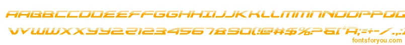 フォントalexisv3halfital – 白い背景にオレンジのフォント