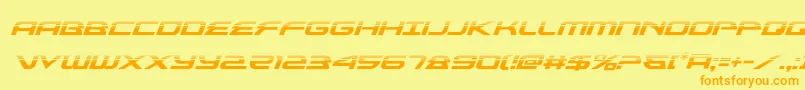 alexisv3halfital-Schriftart – Orangefarbene Schriften auf gelbem Hintergrund