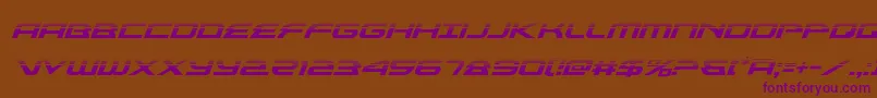 フォントalexisv3halfital – 紫色のフォント、茶色の背景