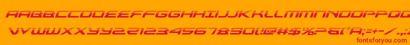 alexisv3halfital-Schriftart – Rote Schriften auf orangefarbenem Hintergrund
