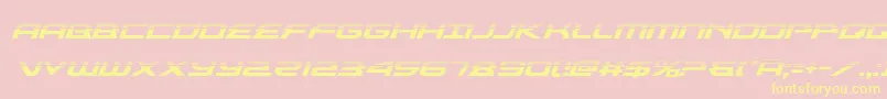 alexisv3halfital-Schriftart – Gelbe Schriften auf rosa Hintergrund