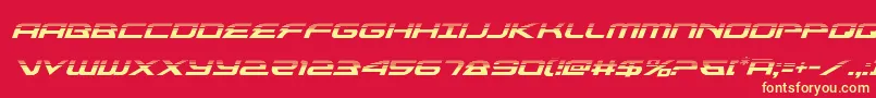 フォントalexisv3halfital – 黄色の文字、赤い背景