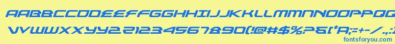 Police alexisv3ital – polices bleues sur fond jaune