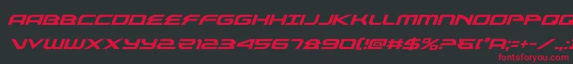 alexisv3ital-Schriftart – Rote Schriften auf schwarzem Hintergrund
