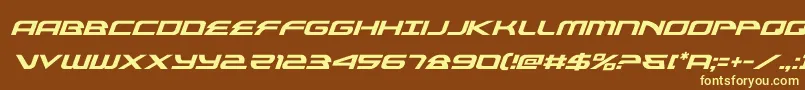 alexisv3ital-Schriftart – Gelbe Schriften auf braunem Hintergrund