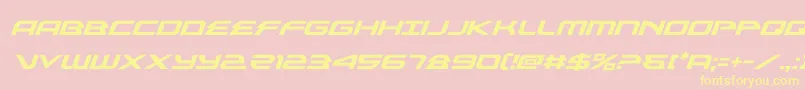 Шрифт alexisv3ital – жёлтые шрифты на розовом фоне