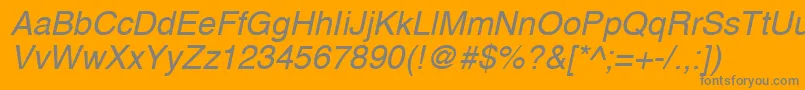 Шрифт LettericaItalic – серые шрифты на оранжевом фоне