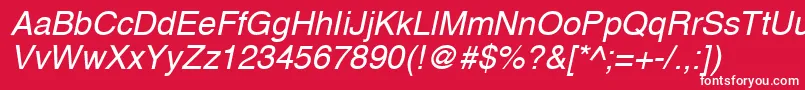 LettericaItalic Font – White Fonts on Red Background