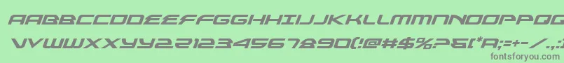 フォントalexisv3ital – 緑の背景に灰色の文字