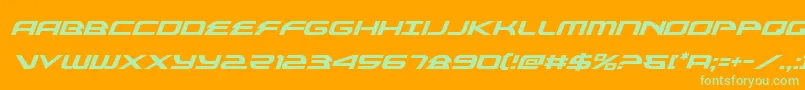 Police alexisv3ital – polices vertes sur fond orange