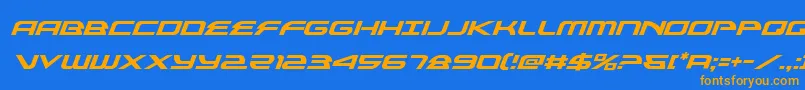 alexisv3ital Font – Orange Fonts on Blue Background
