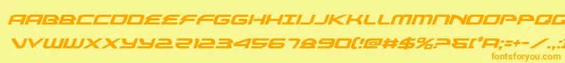alexisv3ital Font – Orange Fonts on Yellow Background
