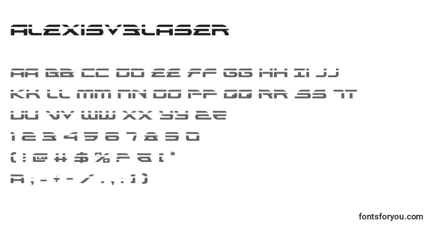 Alexisv3laser (119071)-fontti – aakkoset, numerot, erikoismerkit