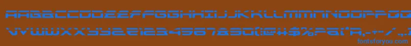 alexisv3laser Font – Blue Fonts on Brown Background