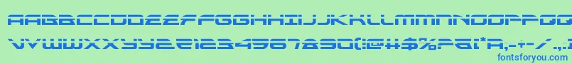 alexisv3laser Font – Blue Fonts on Green Background