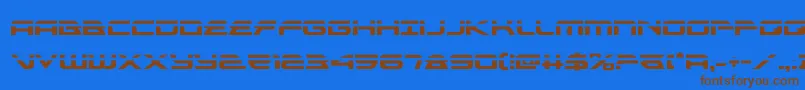 alexisv3laser Font – Brown Fonts on Blue Background