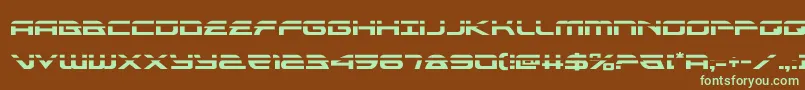 alexisv3laser Font – Green Fonts on Brown Background