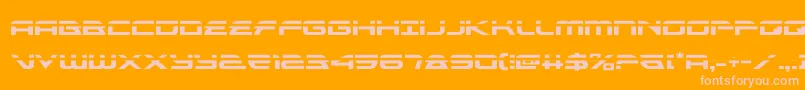 alexisv3laser Font – Pink Fonts on Orange Background