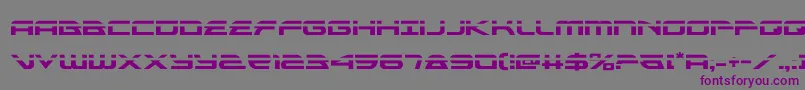 フォントalexisv3laser – 紫色のフォント、灰色の背景